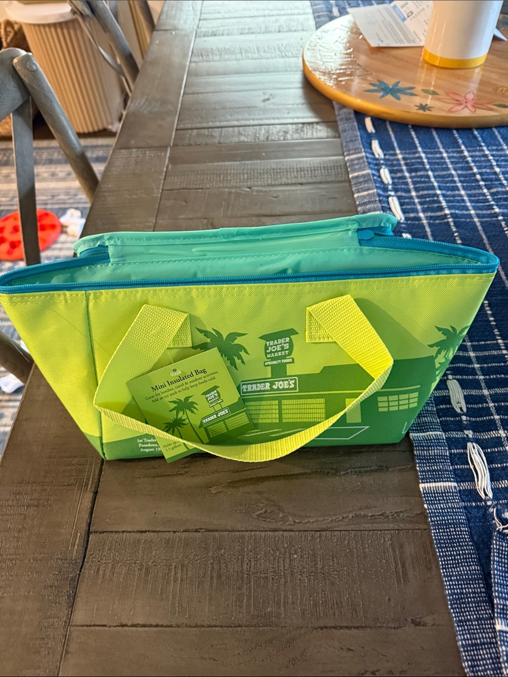 Trader Joe’s Lime Green Mini Insulated Cooler Tote